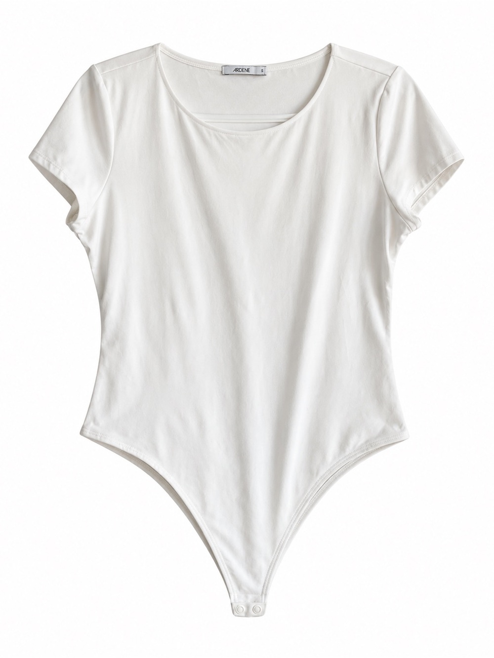 Ricki’s White Double-Lined Short Sleeve Bodysuit – Size Large EUC